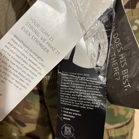 Massif Mountain Gear Company Army Combat Shirt Size Large Flame Resistant Unisex - Picture 9 of 12